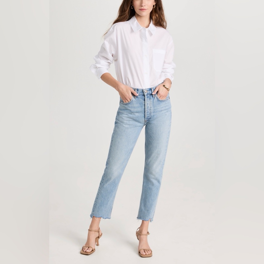 AGOLDE “Riley” high rise straight crop size 26 NEW
